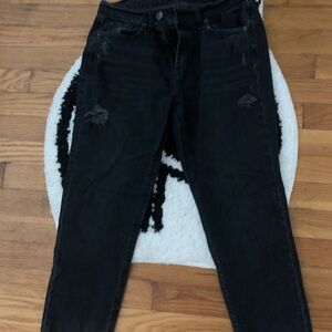 Old Navy Black Skinny Distressed Jeans